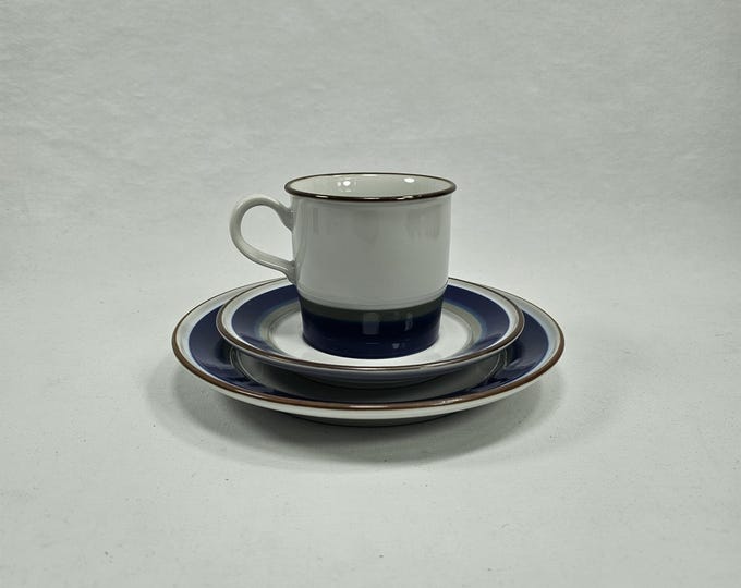 Beatiful breakfast trio from Porsgrund porcelain Norway, Vintage tea cup, Scandinavian design, Eystein, Mid-Century porcelain