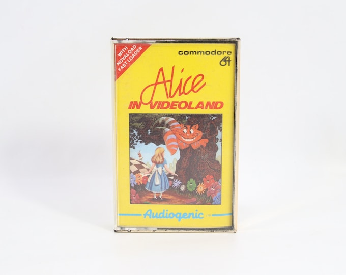Alice in Videoland C64 | 1984 Commodore 64 Cassette Game by Audiogenic | Tested Vintage Adventure Platformer | Retro Computer Collectible