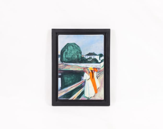 The Girls on the Bridge Porcelain Replica by Porsgrund | Edvard Munch Masterpiece | Art Collector Gift