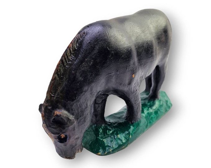 Norwegian Treasure: Authentic Antique Horse Figure with Distinct Patina, One-of-a-Kind Wooden Art Collectible