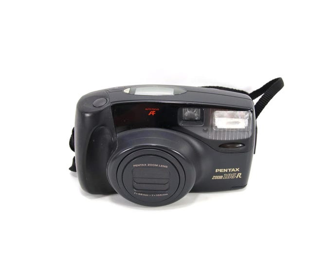 Pentax Zoom 105-R 35mm Film Camera | Asahi Opt Co Japan | Zoom Lens 38–105mm | 1990s Point and Shoot Compact | Untested Vintage