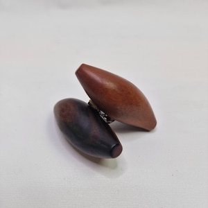 Unique Danish Design Earclips by Gerda Lyngaard for Monies - Vintage Teak Elegance