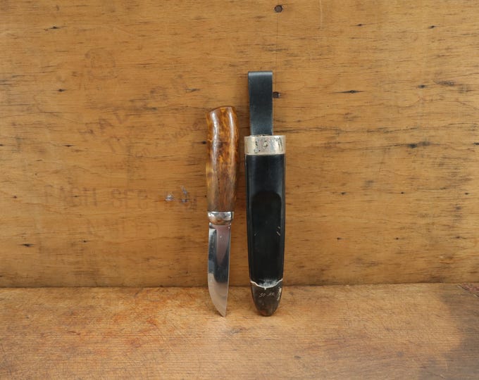 Norwegian Handmade Sheath Knife | Silver 925s Details | David Andersen Craft | 50th Anniversary Gift | Nordic Art