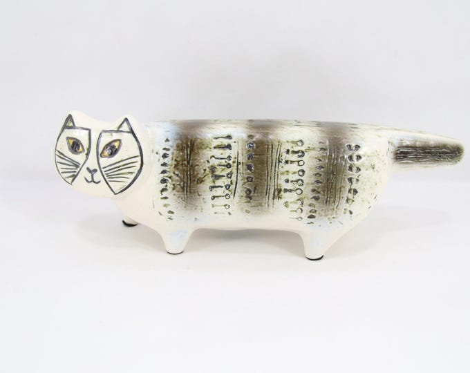 Lisa Larson Stora Zoo Cat Figurine | Vintage Scandinavian Ceramic Art by Gustavsberg Sweden | Mid Century Nordic Animal Decor