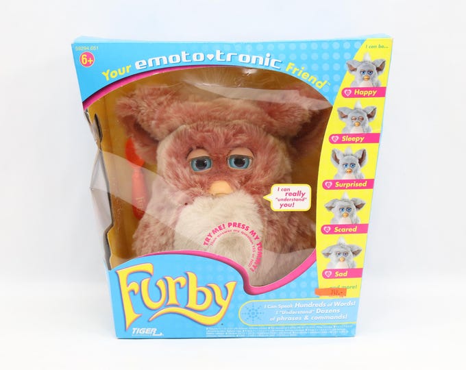Rare Vintage 2005 Hasbro Tiger Furby Emoto-Tronic NIB | Your Emoto-Tronic Friend Pink and White | New in Box Unopened | Collectible Norway