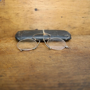 19th Century Antique Gold Plated Round Glasses - Vintage Charm