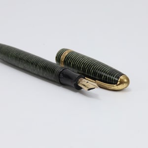 Parker Vacumatic Pluma Estilográfica Vintage Emerald Pearl Años 30 40 Oro 14K Art Deco Coleccionista imagen 16