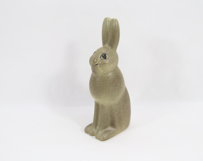 Lisa Larson Rabbit Figurine | Vintage Swedish Gustavsberg Stoneware Bunny | Scandinavian Ceramic Art Collectible 1990s
