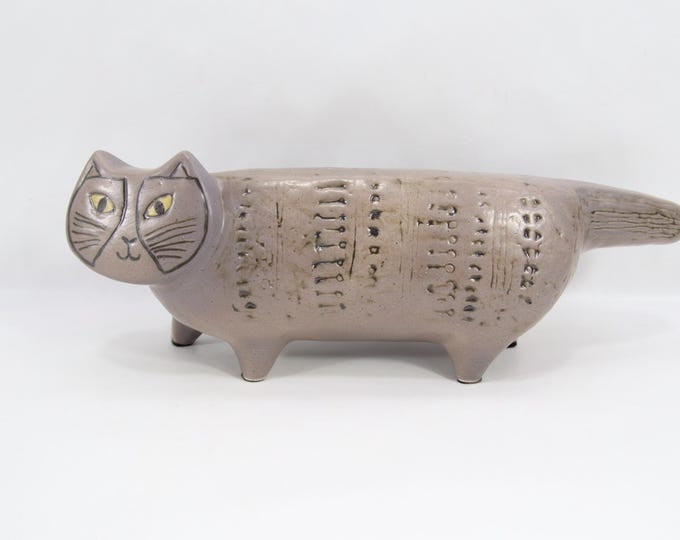 Lisa Larson Stora Zoo Cat Figurine | Vintage Scandinavian Ceramic Art by Gustavsberg Sweden | Mid Century Nordic Animal Decor