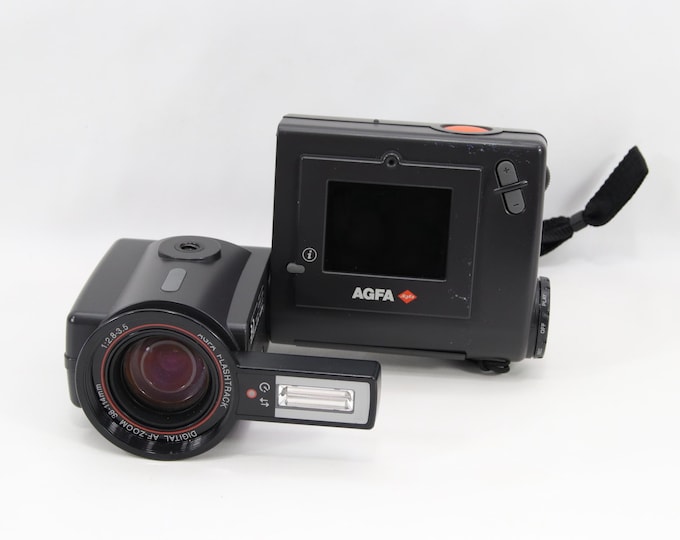 Agfa ePhoto 1280 Digital Camera 1997 | Rotating Lens Design | Early Classic Digital Camera with SmartMedia Card & Case