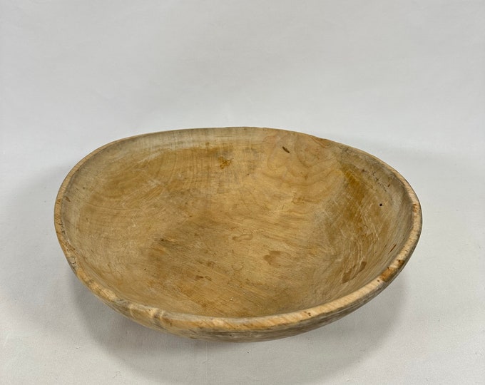 Norwegian Wooden Bowl with Charming Structure - Handcrafted Traditional Decor or Functional Serving Dish