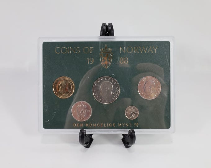 Norway 1988 Coin Set|Royal Mint Collection|Uncirculated Collectible|History Enthusiast Gift|Rare Coin Set