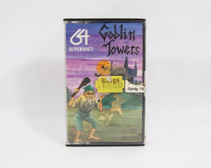 Goblin Towers C64 | 1983 Commodore 64 Cassette Game by Supersoft | Tested Vintage Fantasy Adventure | Retro Computer Collectible
