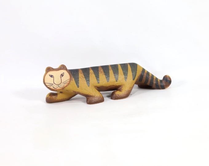 Gustavsberg Tiger Sculpture|Lisa Larson Design|Scandinavian Mid-Century Art|Vintage Decor|Collector's Item|Gift Idea