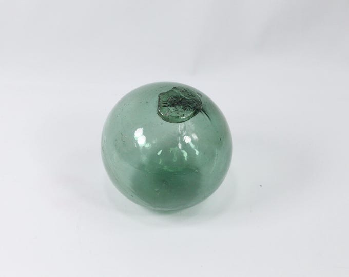 Rare Hand Blown Glass Float 1880 | Dark Olive Green | Laurvig Factory 1880s | Nautical Decor | Vintage Fishing