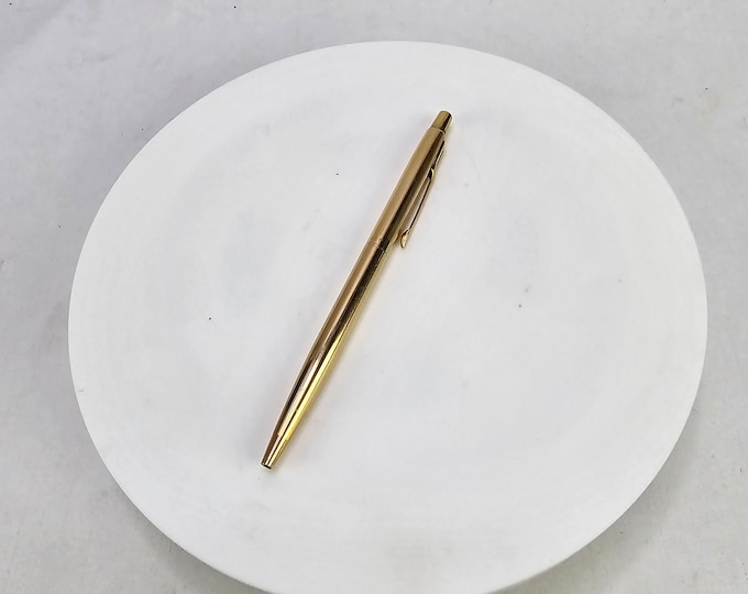 Timeless Appeal - Vintage Office Pen - Parker 12K Gold Filled Ballpoint Pen - Retro Elegance in Gold