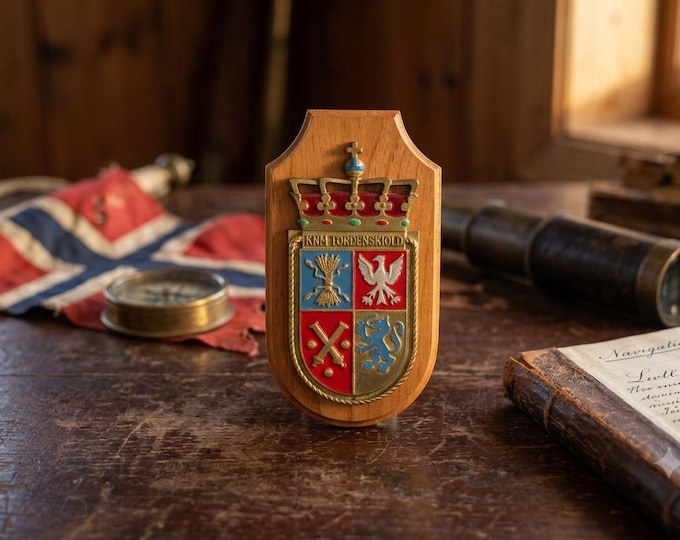 Royal Norwegian Navy Emblem | KNM Tordenskjold Nautical Crest, Military Keepsake, Maritime Gift Plaque