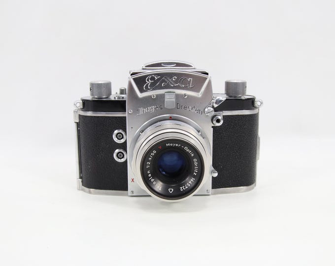 Ihagee Exa 35mm SLR Camera | Dresden Vintage Film Camera with Trioplan 50mm Lens | 1950s Mechanical Camera with Case
