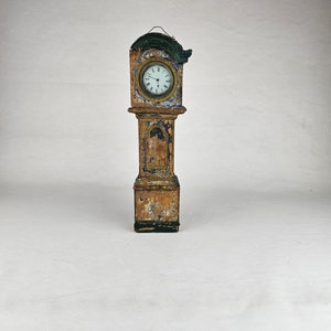 Antique pocket watch hang cabinet - MIniature grand father clock - Museum piece