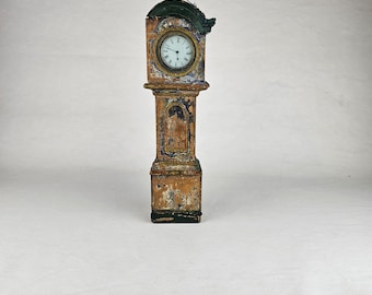 Antique pocket watch hang cabinet - MIniature grand father clock - Museum piece