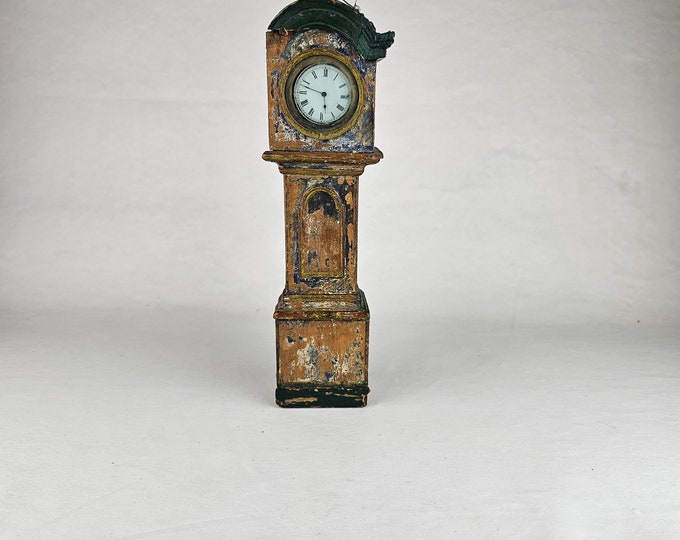 Antique pocket watch hang cabinet - MIniature grand father clock - Museum piece