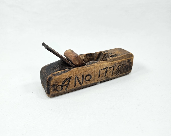 Authentic Handcrafted Woodworking Tool - Antique Wood Planner from 1800s - Museum-quality Collectible - Norwegian handmade tool