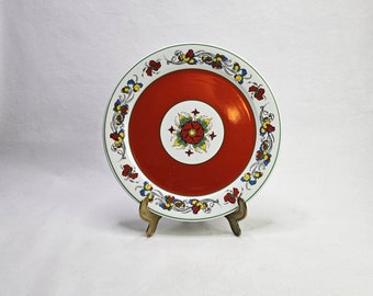 Hand-painted Nordic Dinner Plate: Unique Wall Decor for your Home - Norwegian folkart decor - Porcelain table ware