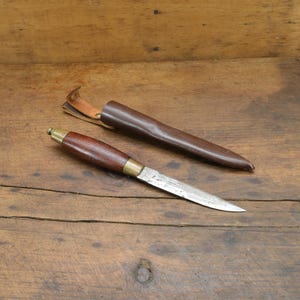 Vintage Frosts Mora Knife | Swedish Laminated Steel Blade | Original Sheath | Collectible Knife | Craftsmanship
