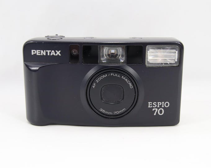 Pentax Espio 70 Compact Film Camera | 35–70mm Zoom Autofocus | Classic 1990s Point and Shoot with Case