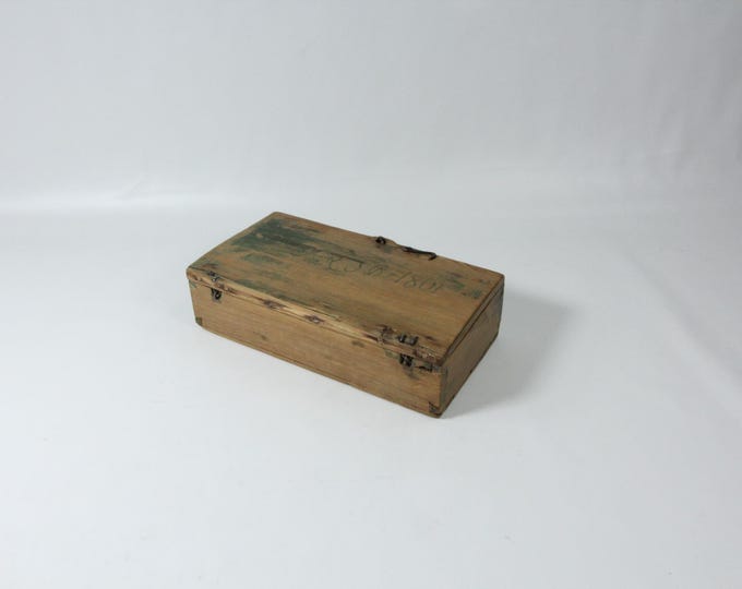 Antique Norwegian primitive Chest from 1800s - Handcrafted Jewelry Organizer - Collectible Norwegian chest