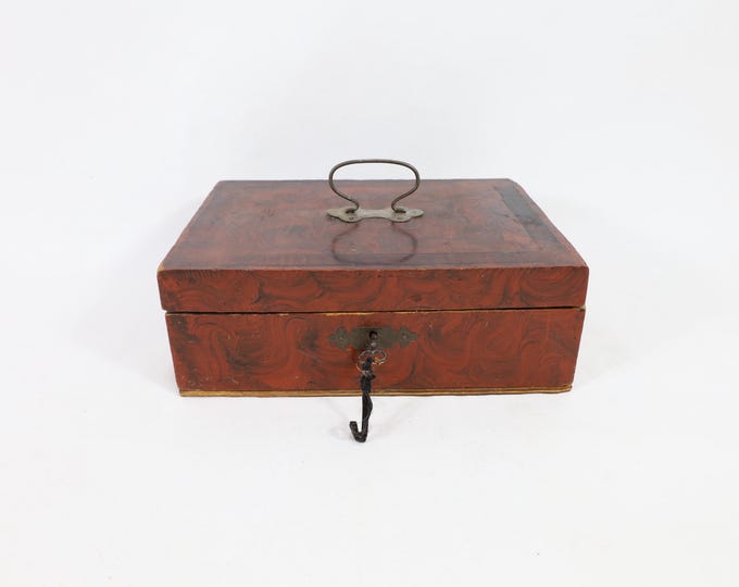 Vintage Norwegian Wood Jewelry Box - Nordic Folk Art Collectible