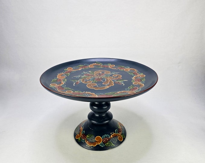 Norwegian Wooden Cakestand - Vintage wooden cupcake stand - cake pedestal display