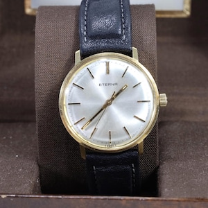 Eterna Classic Men&#39;s Watch | 14k Gold Wind-Up Watch | Vintage 1970s Timepiece | Mechanical Movement | Collector&#39;s Item