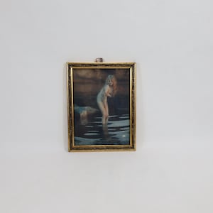 Timeless Elegance: Classic Print by Paul Chabas in Vintage Wooden Frame