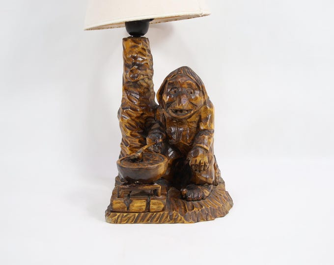 Anker Walle Troll Lamp | Collectible Troll Enthusiast Lamp | Whimsical Art Lamp | Fantasy Home Decor | Unique Lighting