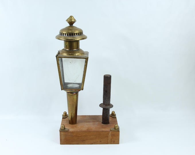 Antique Brass Carriage Lantern Candle Holder | Vintage Design | Wall Decor | Housewarming Gift | Unique Home Decor