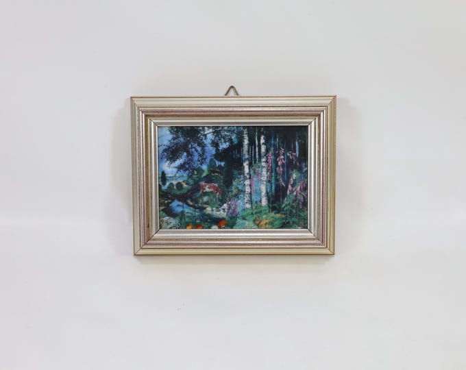 Norwegian Porsgrund Porcelain Art Tile | N. Astrup Art Tile | Vintage 1980s Porcelain | Scandinavian Farm Decor