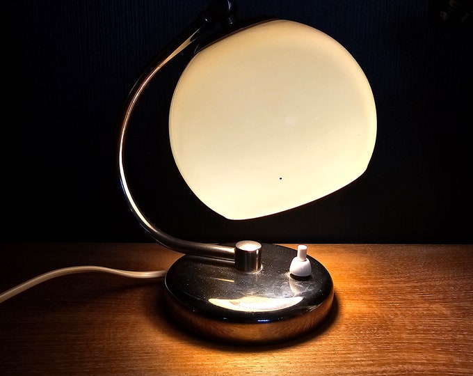 Vintage Art Deco Opalin Glass Lamp - Unique Wall/Table Top Lighting Fixture for a Stunning Interior Design Ambiance