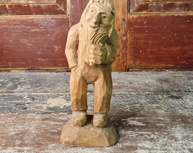 Vintage Norwegian Norway  troll, vintage trolls, norwegian trolls, Norwegian folkart, mcm Norway, Vintage collectibles,Hand carved troll