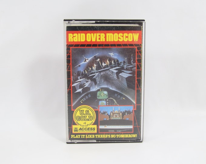 Raid Over Moscow C64 | Commodore 64 Cassette Game by U.S. Gold / Access Software | Tested Vintage Action Game | Retro Computer Collectible