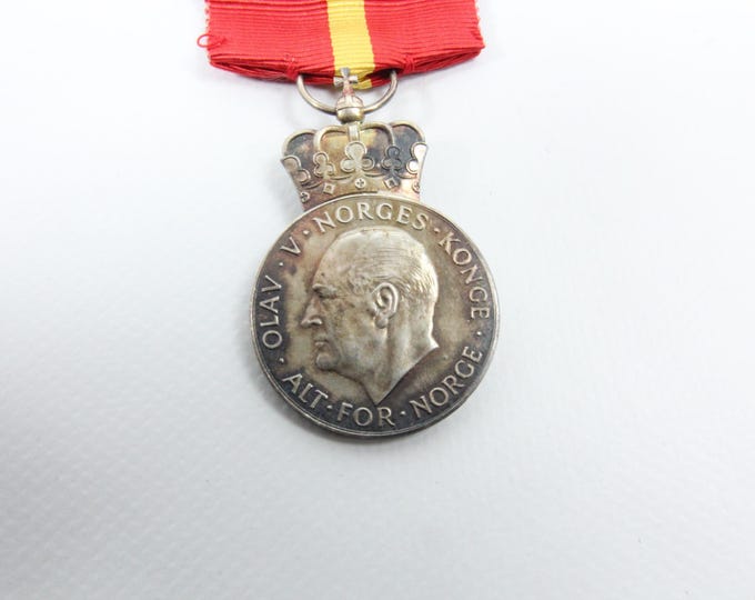 The Royal Mint of Kongsberg Silver Medal | King's Merit Medal | Rare 1966 Norwegian Medal | Historical Collectible
