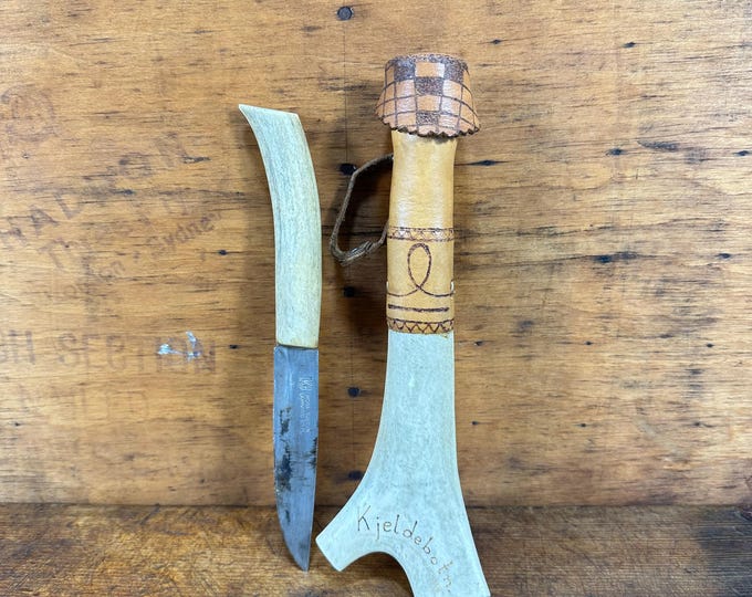 Vintage Norwegian Sami Knife | Reindeer Horn Handle | Tradition from Narvik 1970s