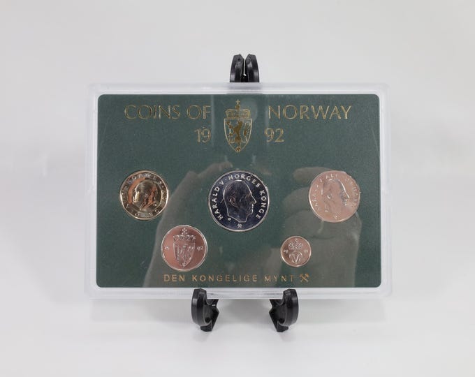 Norway 1992 Coin Set|Royal Mint Collection|Uncirculated Collectible|History Enthusiast Gift|Rare Coin Set