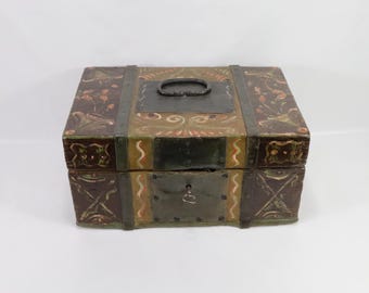 Rustic 18th Century Scandinavian Strong Box - Perfect Antique Gift for Loved Ones