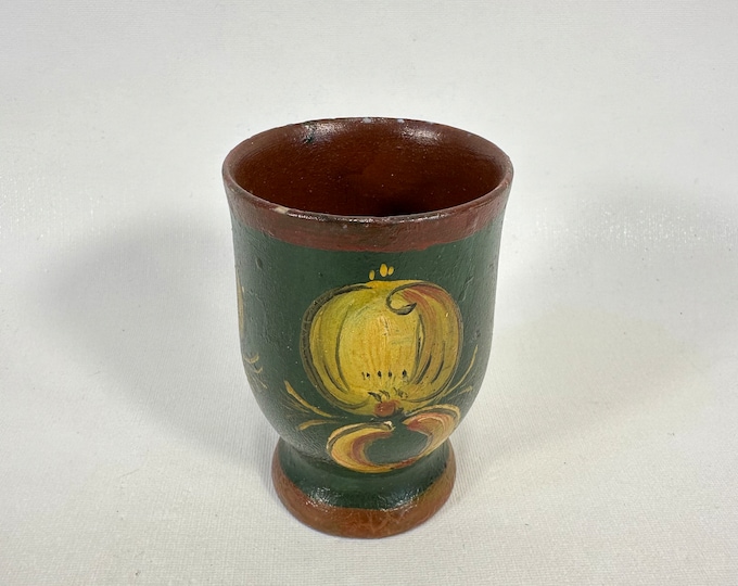 Vintage Norwegian Rose Painted Drinking Cup from the 1920s - Nordic Gift Idea