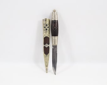 Jonny Borg Norwegian Decorative Knife | Hand Engraved Silverplate | Traditional Nordic Bunad Style | Rare Signed Piece