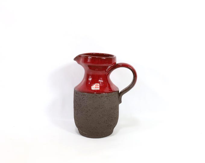 Danish Ceramic Vase by Lehmann | Vintage 1970s Nordic Art | Red Glaze Vase | Mid-Century Modern Decor | Collectible Gift