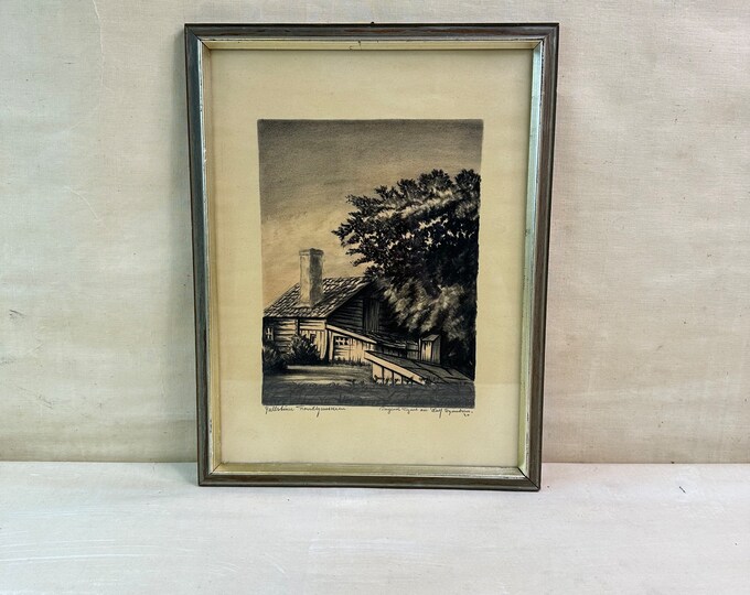 Vintage-inspired Detailed Drawing of Roy Syvertsen 1936 - Old Fram Motif