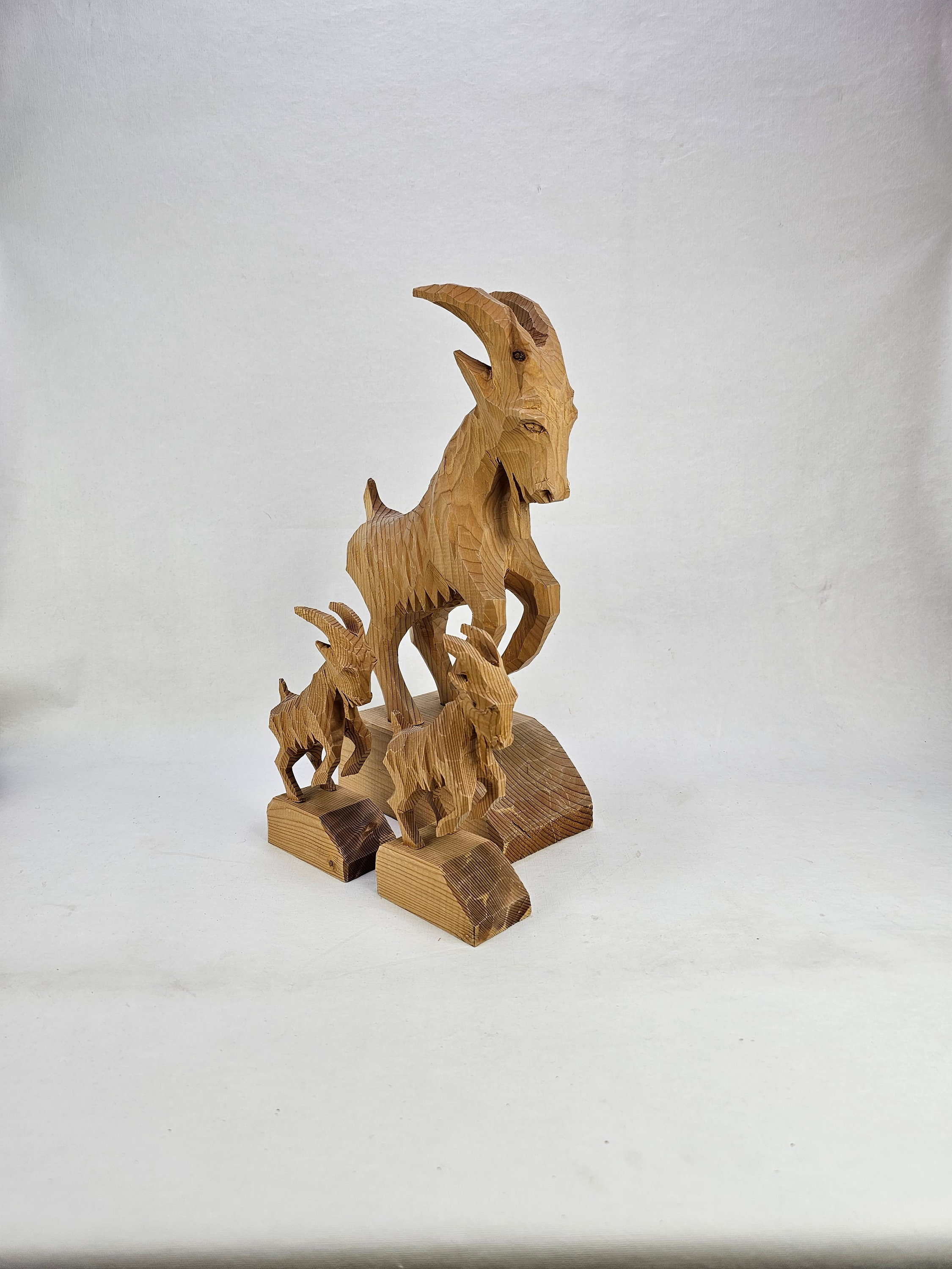 FOX and HARE Graceful Wood Carving Animal Picture. Wild Life Wall