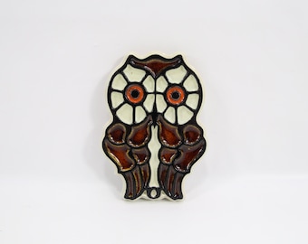 Mid Century Norwegian Porcelain Wall Relief 1960s | Konrad Galaaen for Porsgrund | Studio Owl Figure